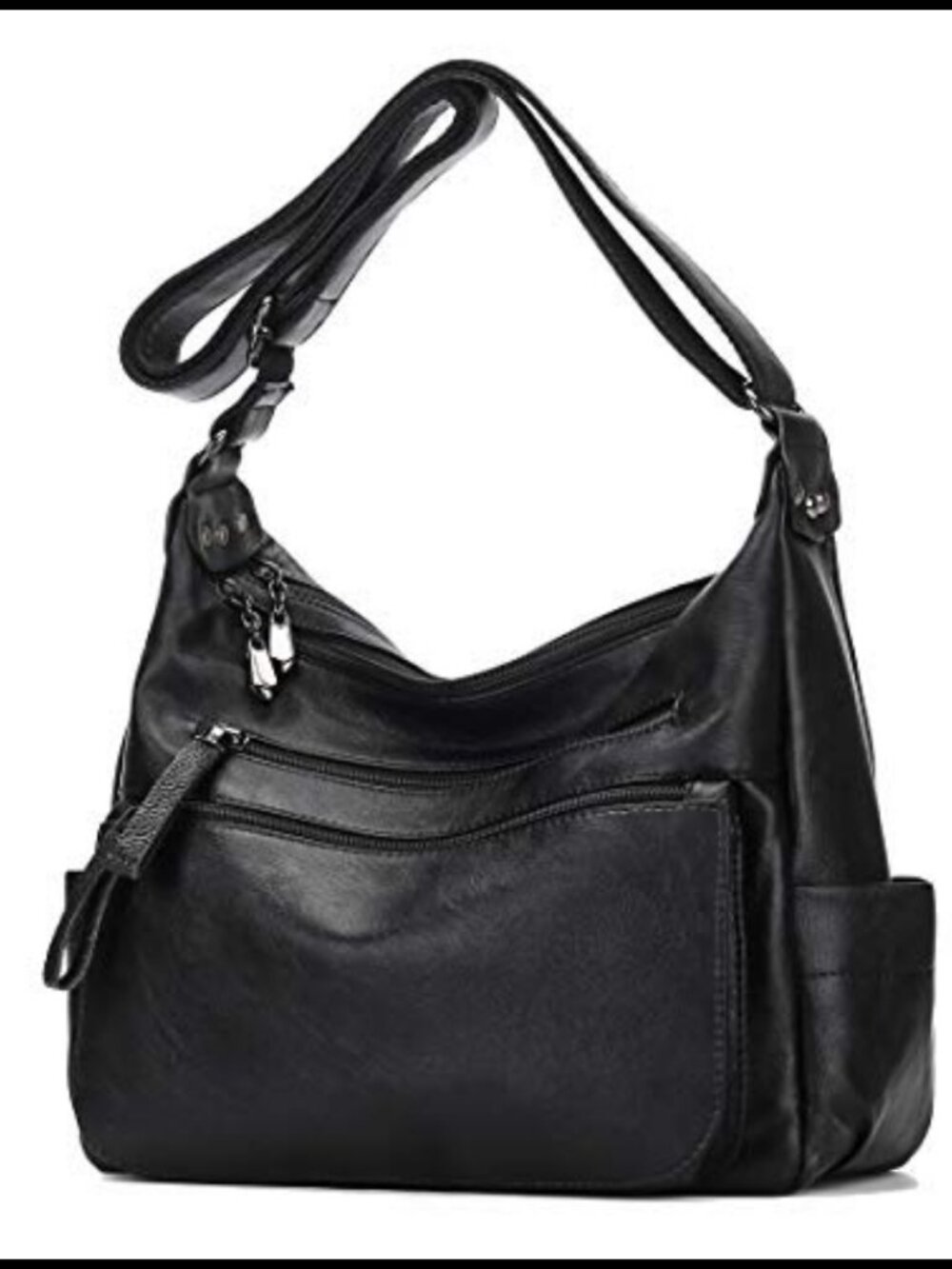 PU Leather Hobo Crossbody Shoulder Bag Multi Pocket Purse Tote